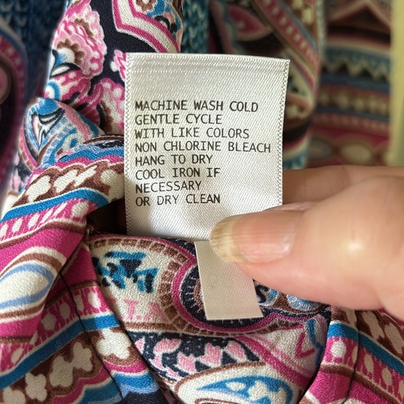 Ava Christine V-neck multicolored tunic  Sz M - Picture 11 of 14